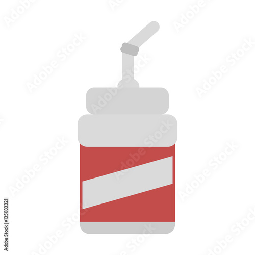 plastic cup soda drink cinema movie vector illustration eps 10
