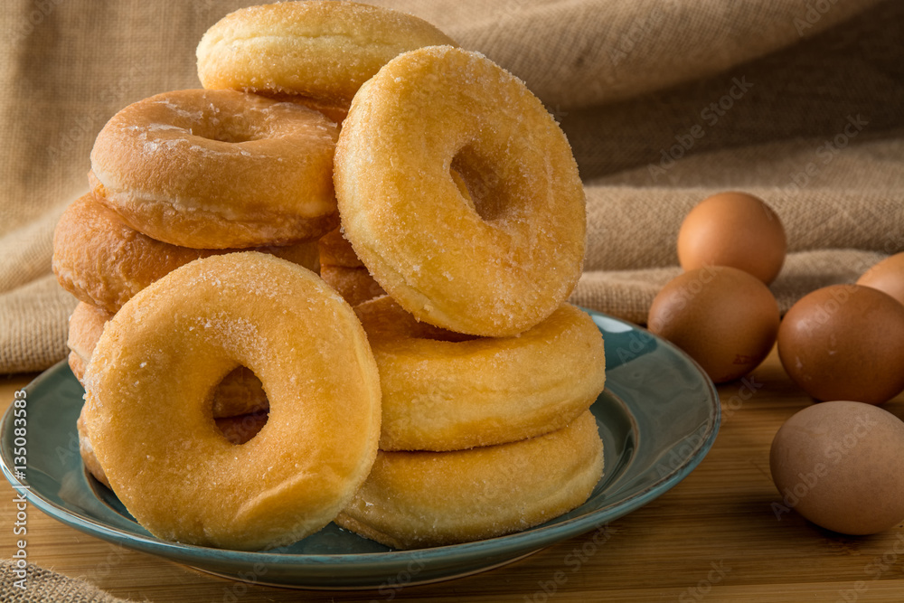 pille of fresh donuts