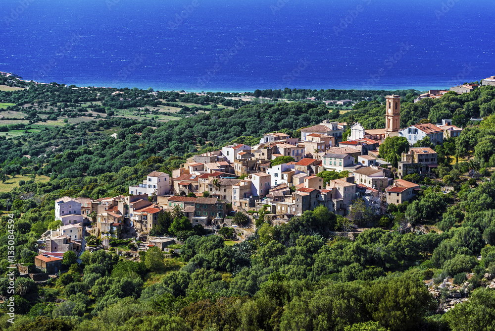 Aregno Village in Corsica Island