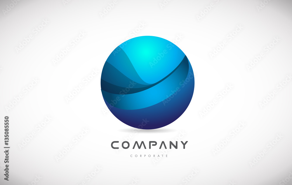 Corporate blue business sphere logo icon design Corporate blue business sphere logo icon design