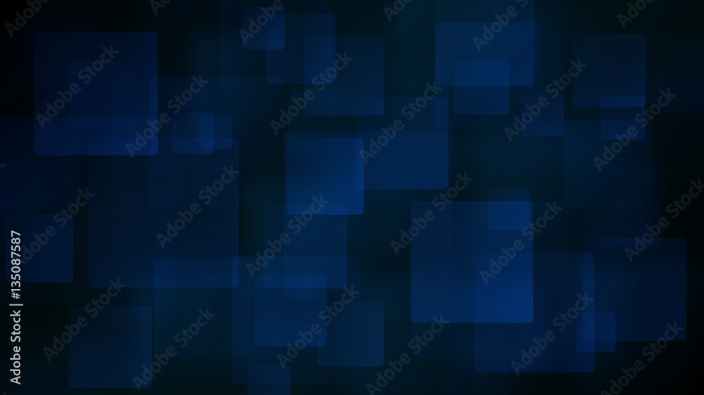 Blue abstract background of blurry squares