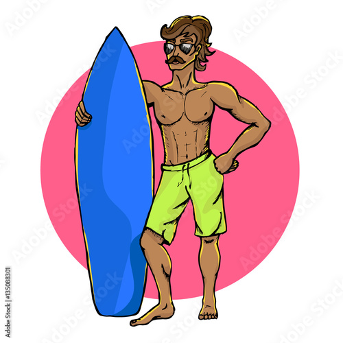 surfer with surfboard