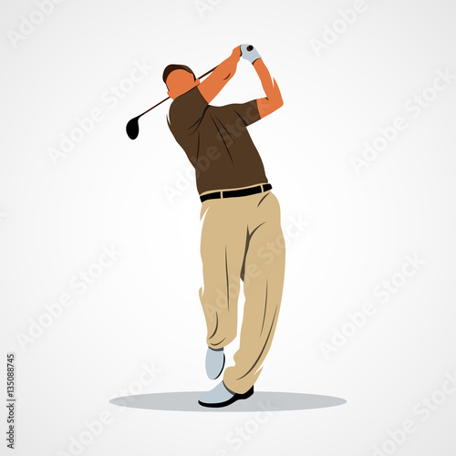 golf player illustration