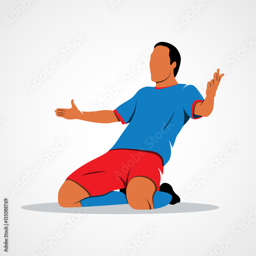 soccer player celebrating