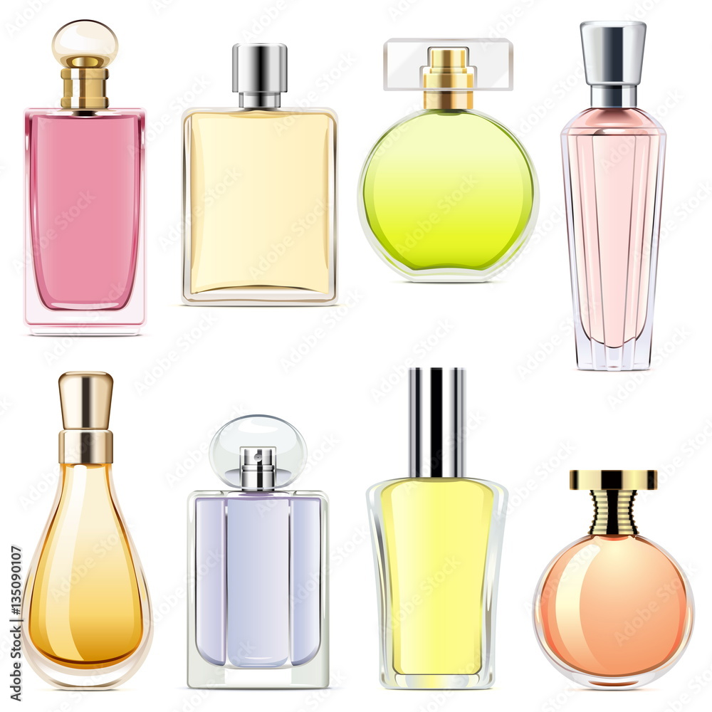 Vector Perfume Icons - obrazy, fototapety, plakaty 