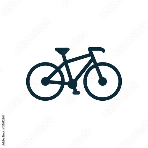 bicycle icon on white background