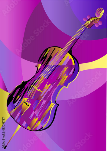 cello on abstract background