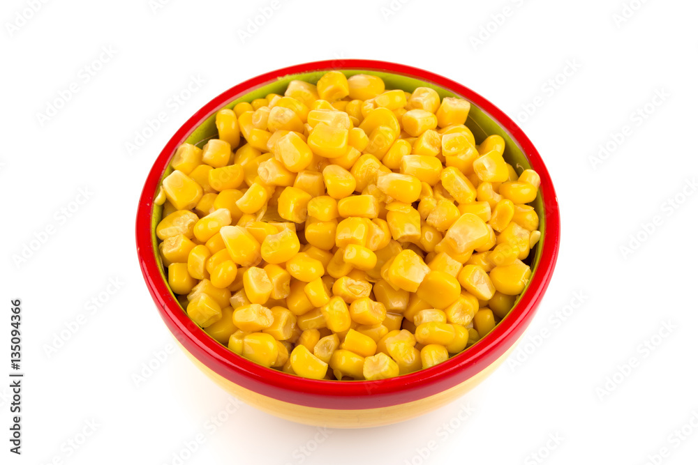 sweet canned corn in bowl sweet canned corn in bowl