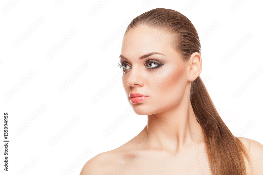 Woman with natural light make up Woman with natural light make up