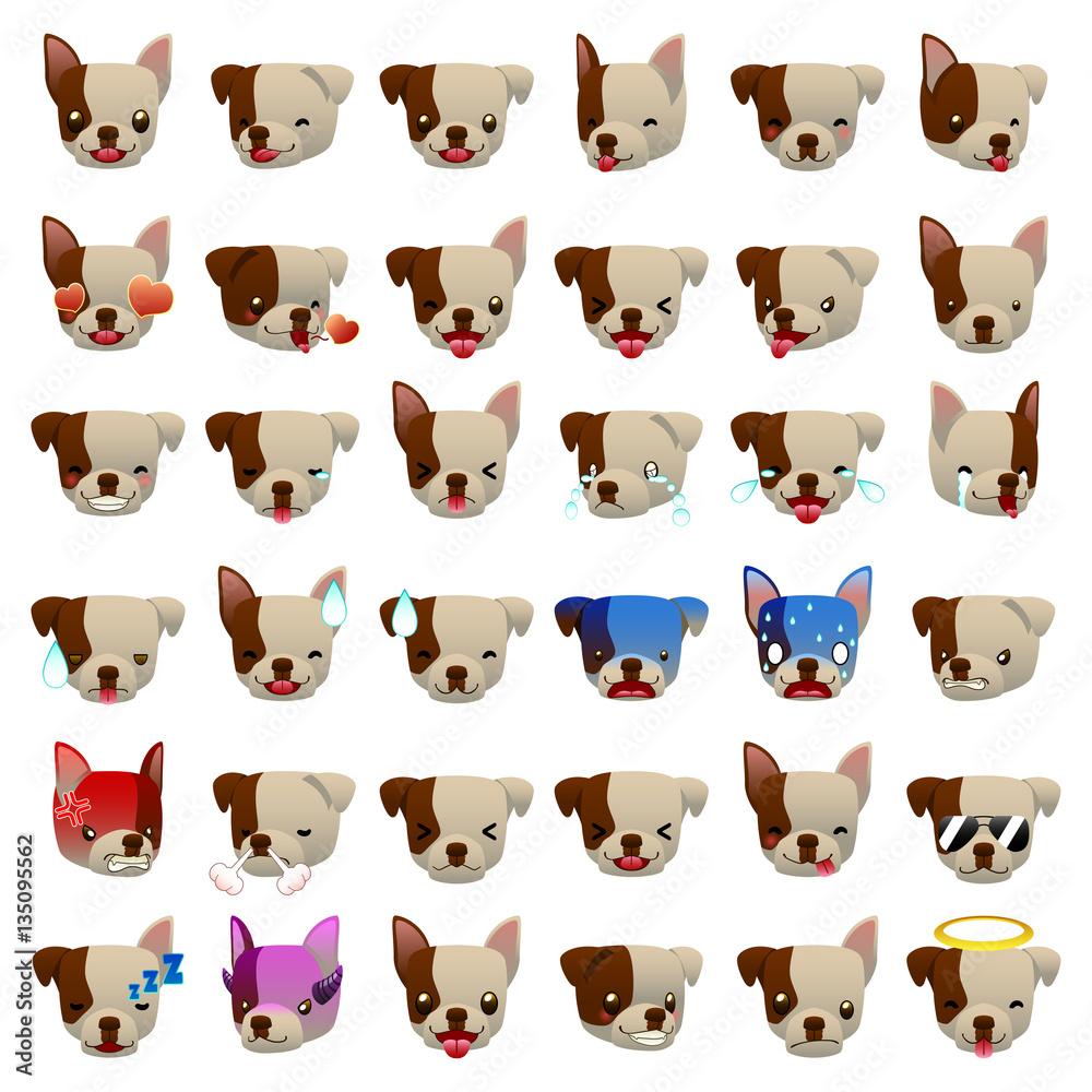 Pitbulls Dog Emoji Emoticon Expression