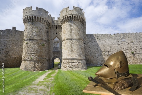 Medieval knight's armor wit...