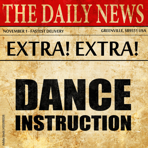 Wallpaper Mural dance instructions, newspaper article text Torontodigital.ca