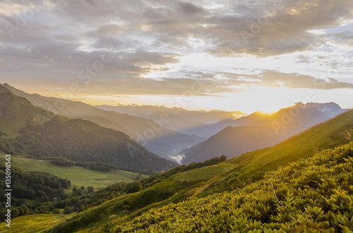 Mountains sunset (Caucasus, Abkhazia) © Александр Заяц