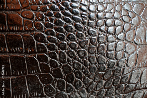 Artificial embossed leather, black color