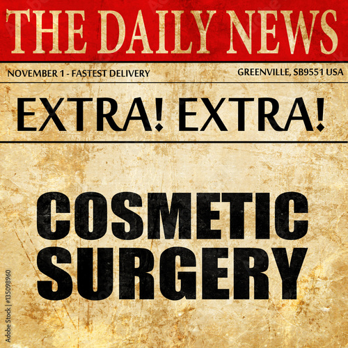 Wallpaper Mural cosmetic surgery, newspaper article text Torontodigital.ca