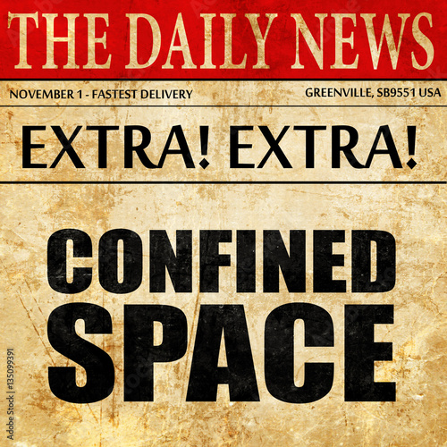 Wallpaper Mural confined space, newspaper article text Torontodigital.ca