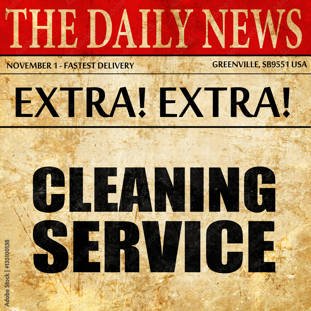 cleaning service, newspaper article text