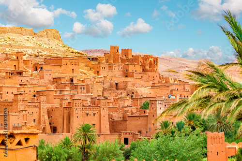 Kasbah Ait Ben Haddou in the Atlas mountains of Morocco. UNESCO World Heritage Site photo