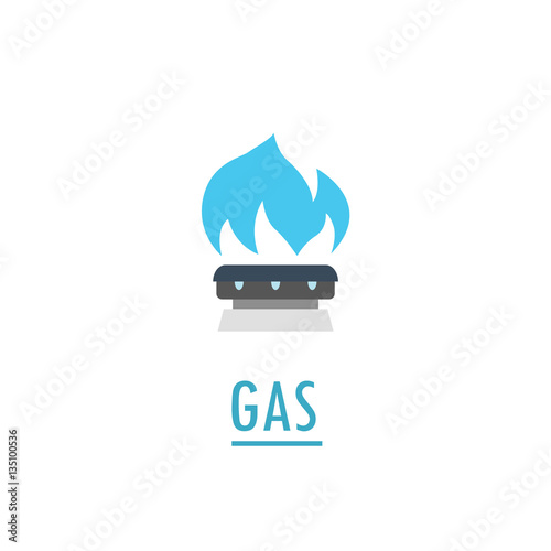 Gas flame isolated