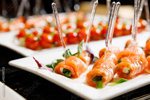 catering salmon canape