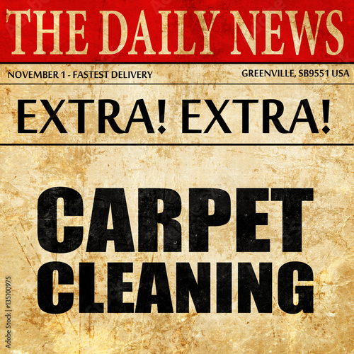 Wallpaper Mural carpet cleaning, newspaper article text Torontodigital.ca