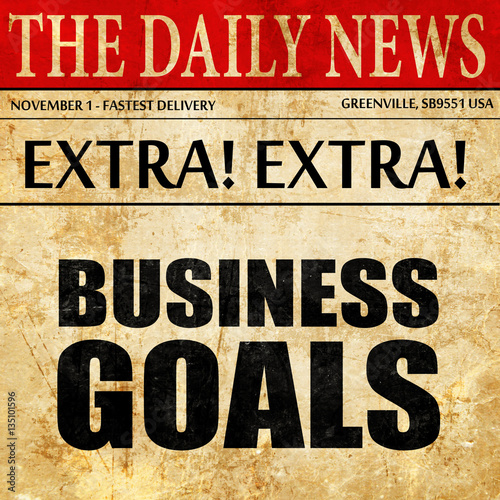 Wallpaper Mural business goals, newspaper article text Torontodigital.ca