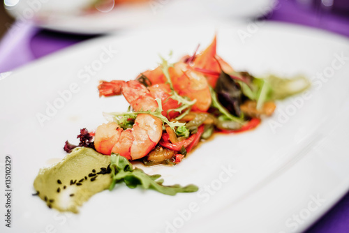 Salad with seafood