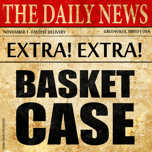 Wallpaper Mural basket case, newspaper article text Torontodigital.ca