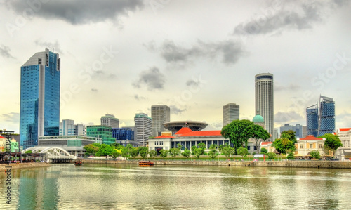 Singapore central government district over the river