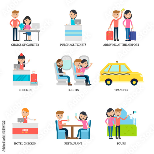 Family Vacation Infographic Concept