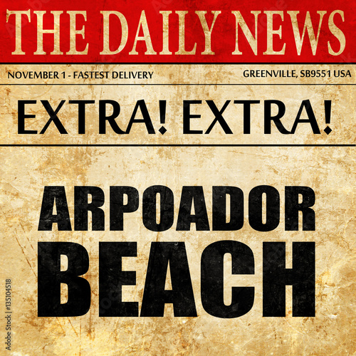 arpoador beach, newspaper article text