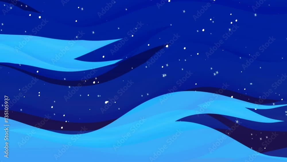 A cartoon animation of a blue sky with clouds drifting by A cartoon animation of a blue sky with clouds drifting by