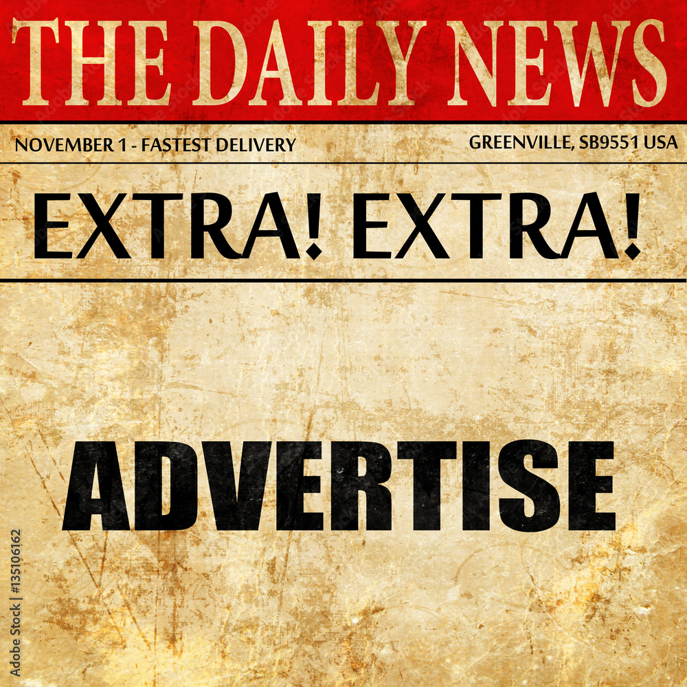 Obraz premium advertise, newspaper article text