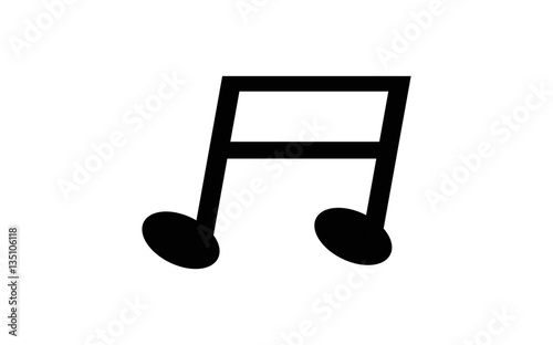 musical note isolated on white background