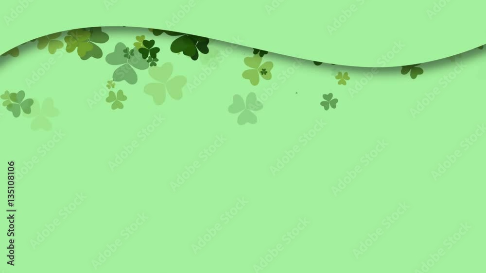 St. Patrick's animated clovers against a white background. For use as a general backdrop, design element or as an overlay for placement of text or other copy. St. Patrick's animated clovers against a white background. For use as a general backdrop, design element or as an overlay for placement of text or other copy.