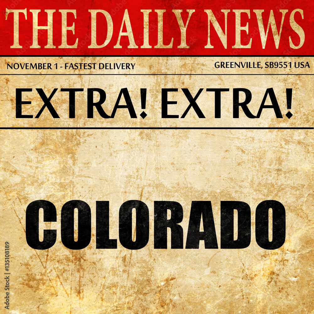 Obraz premium colaroda, newspaper article text
