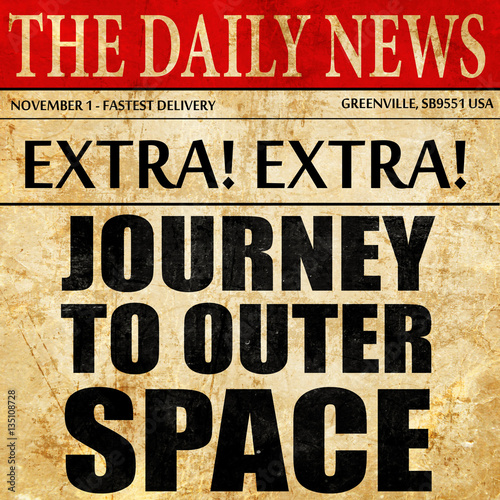 Wallpaper Mural journey to outer space, newspaper article text Torontodigital.ca