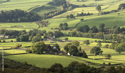 Derbyshire landscape viewed from Baslow Edge.