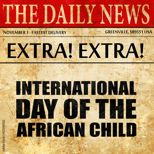Wallpaper Mural international day of the african child, newspaper article text Torontodigital.ca