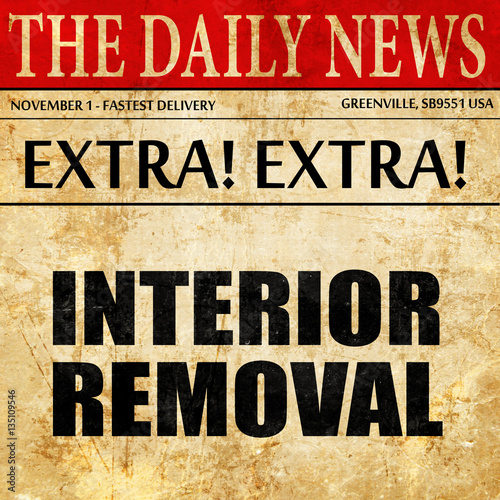 Wallpaper Mural interior removal, newspaper article text Torontodigital.ca