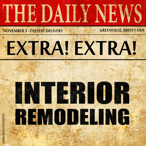 Wallpaper Mural interior remodeling, newspaper article text Torontodigital.ca
