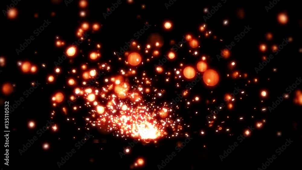 Vivid Sparks In Slow Motion