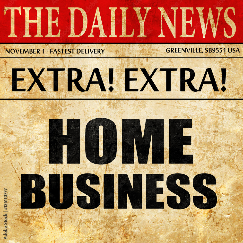 home business, newspaper article text