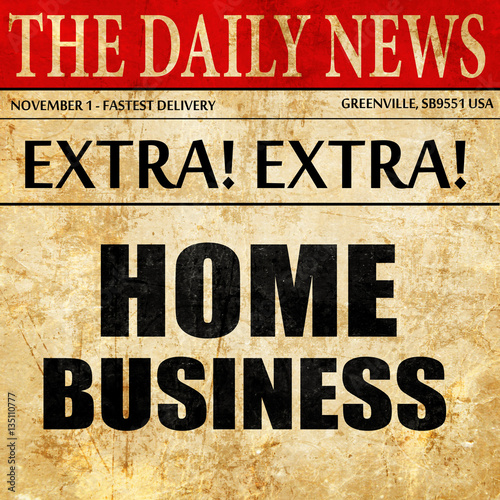 Wallpaper Mural home business, newspaper article text Torontodigital.ca