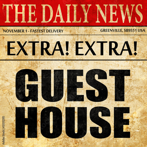 Wallpaper Mural guesthouse, newspaper article text Torontodigital.ca