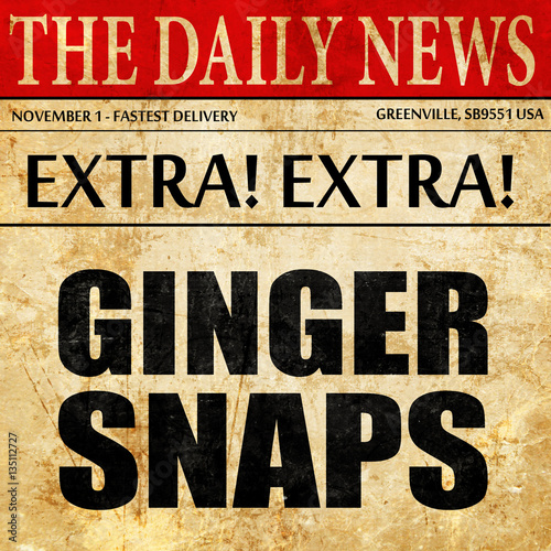Wallpaper Mural ginger snaps, newspaper article text Torontodigital.ca