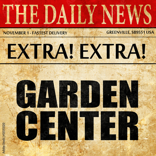 Wallpaper Mural garden center, newspaper article text Torontodigital.ca
