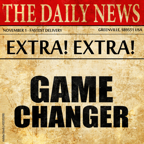 Wallpaper Mural game changer, newspaper article text Torontodigital.ca