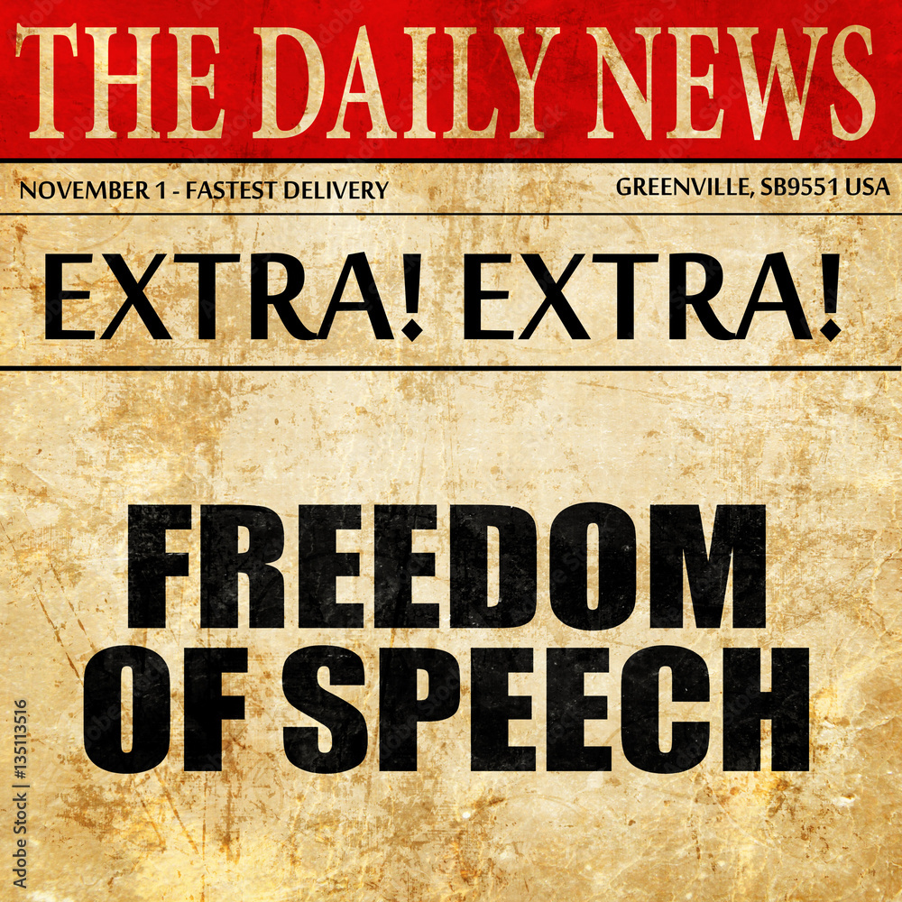 newspaper article on freedom of speech