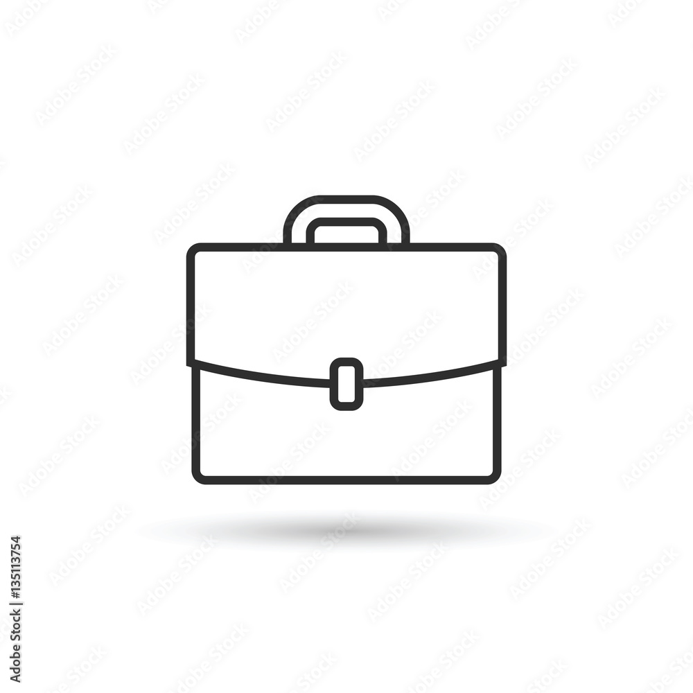 Briefcase portfolio outline icon, vector. Briefcase portfolio outline icon, vector.